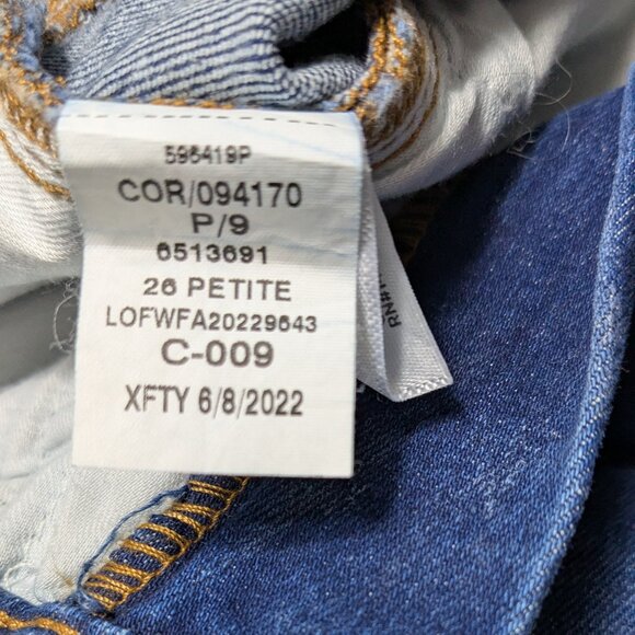2 For $30 LOFT The Kick Crop Jeans Medium Blue Stretch 26/2 Petite - Picture 6 of 7